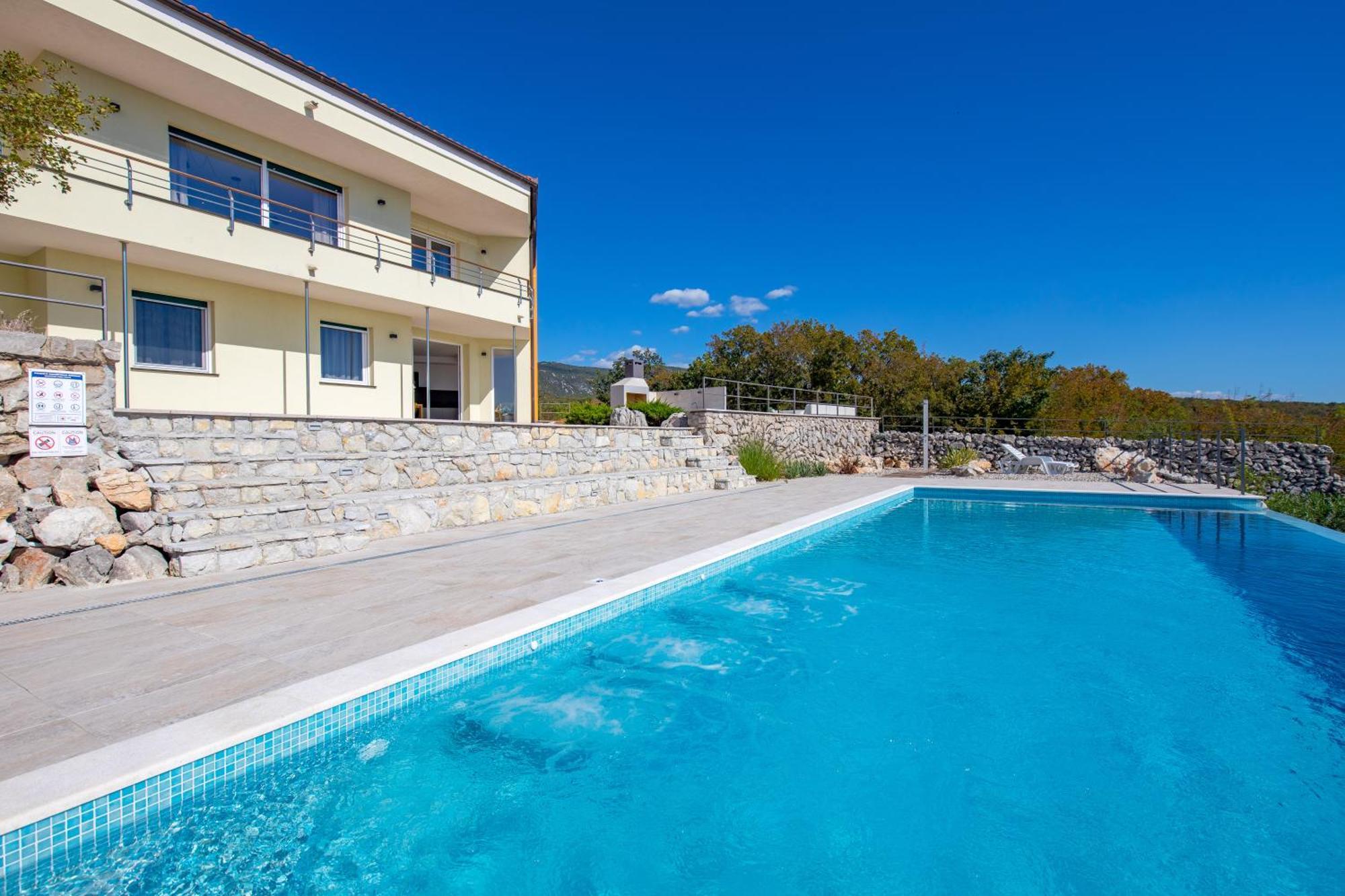 קראליביצה Luxury Villa Ostro With Pool & Krk Bridge View מראה חיצוני תמונה
