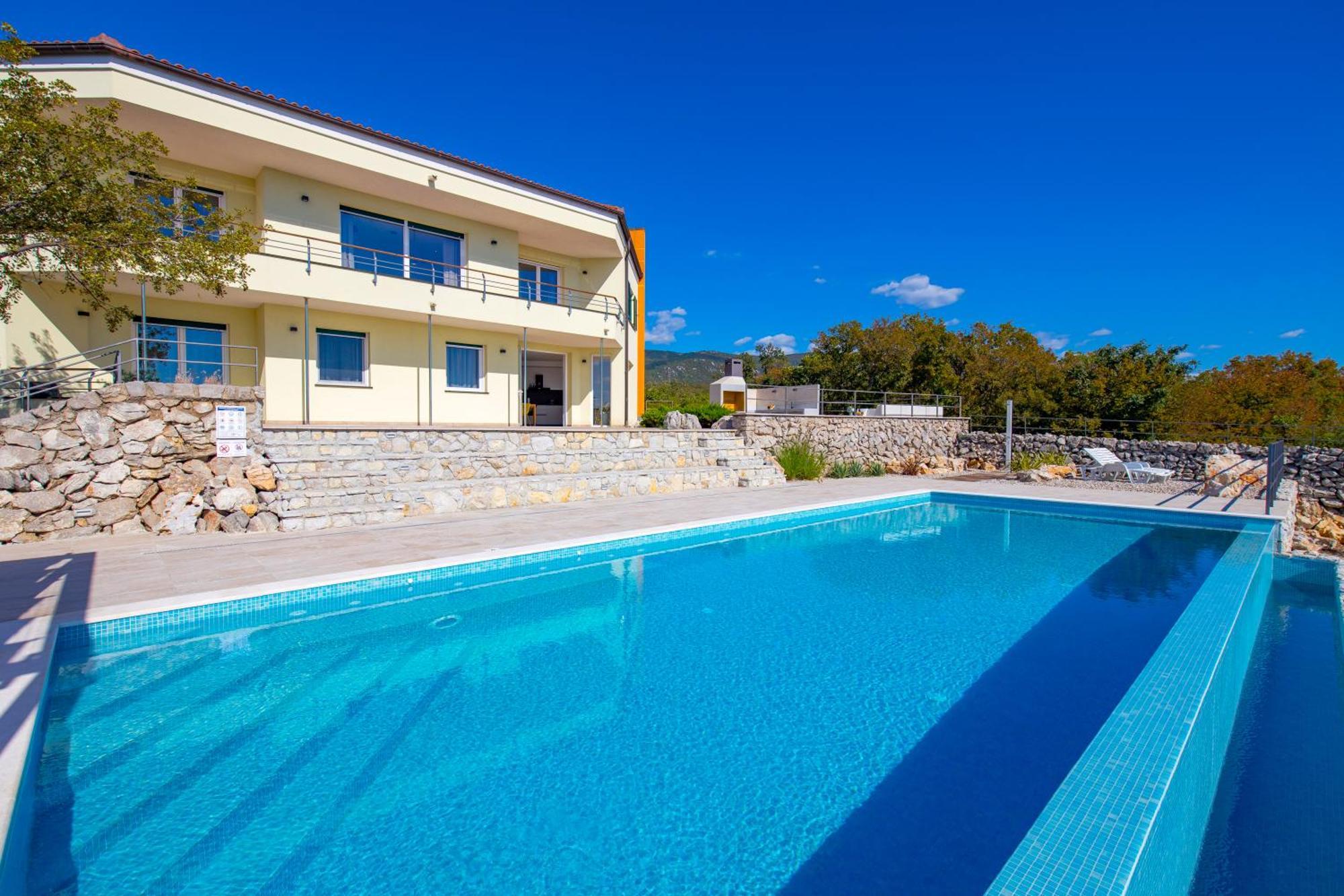 קראליביצה Luxury Villa Ostro With Pool & Krk Bridge View מראה חיצוני תמונה